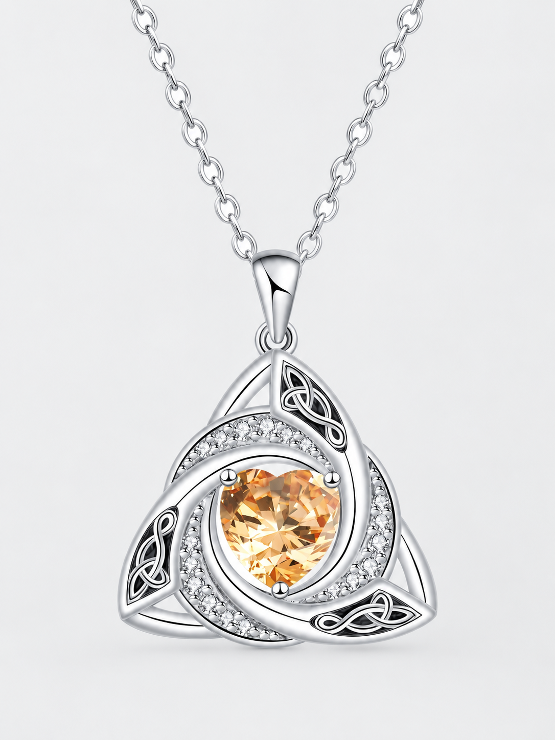 ✨ Jewelry Deal – Women’s Celtic Knot Birthstone Necklace 💎 Elegant Pendant Symbolizing Love, Faith & Unity 💕