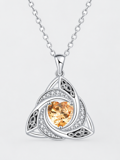 ✨ Jewelry Deal – Women’s Celtic Knot Birthstone Necklace 💎 Elegant Pendant Symbolizing Love, Faith & Unity 💕