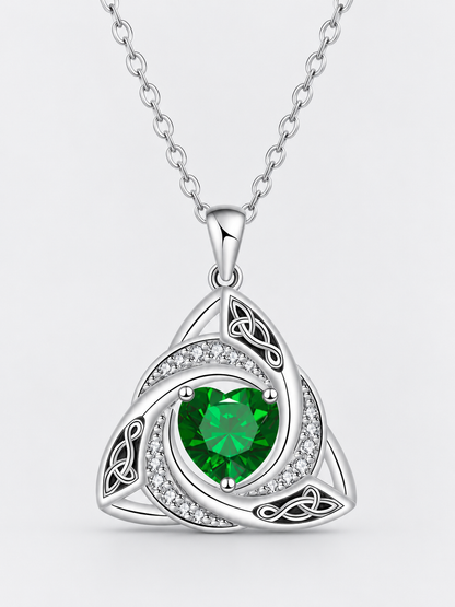 ✨ Jewelry Deal – Women’s Celtic Knot Birthstone Necklace 💎 Elegant Pendant Symbolizing Love, Faith & Unity 💕