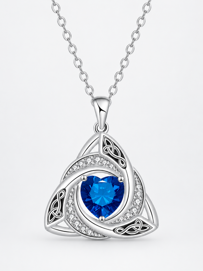 ✨ Jewelry Deal – Women’s Celtic Knot Birthstone Necklace 💎 Elegant Pendant Symbolizing Love, Faith & Unity 💕