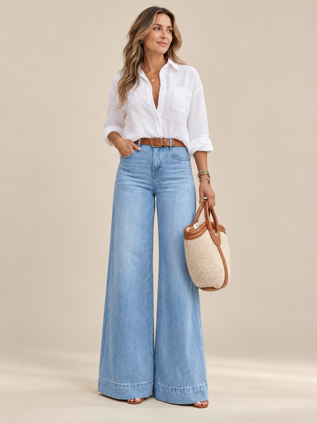 ✨ Denim Deal – Women’s Relaxed High-Rise Jeans 👖 Stretchy Everyday Comfort with a Flattering Casual Fit 💕