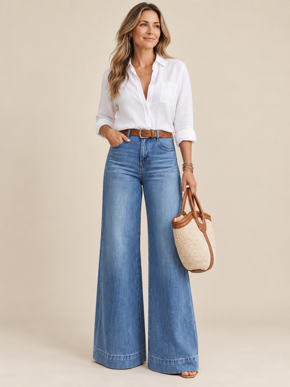✨ Denim Deal – Women’s Relaxed High-Rise Jeans 👖 Stretchy Everyday Comfort with a Flattering Casual Fit 💕