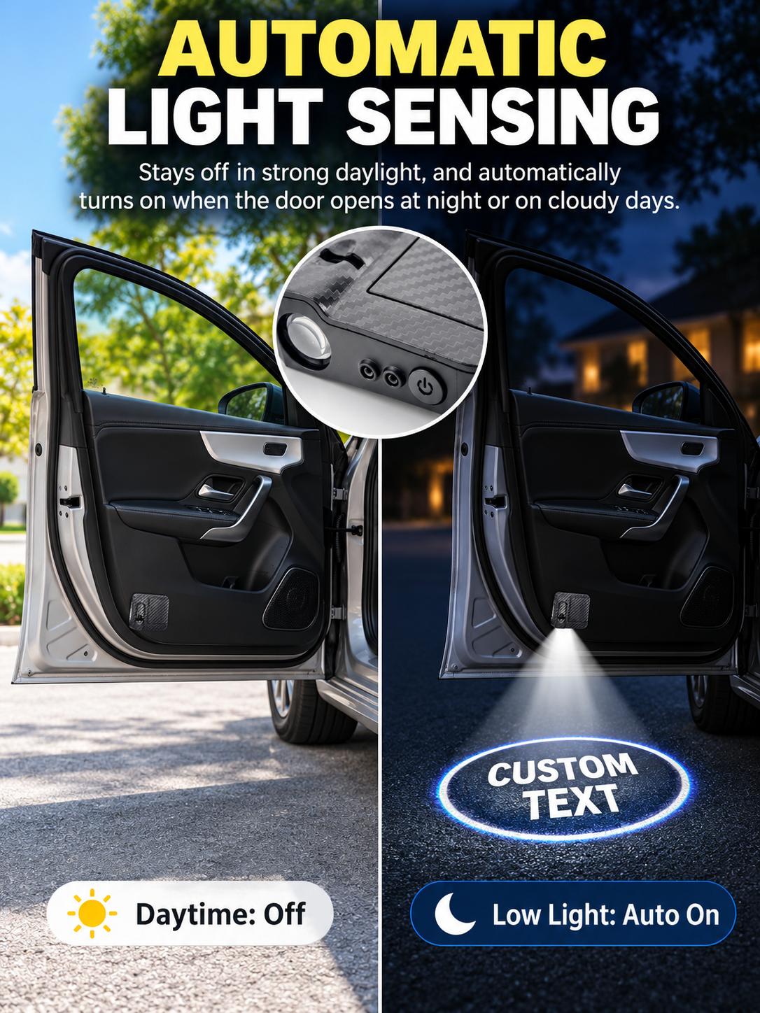 🚗 Auto Style Deal – Custom LED Door Projector Lights ✨ Personalized Welcome Logo Display for a Unique Car Interior 💡