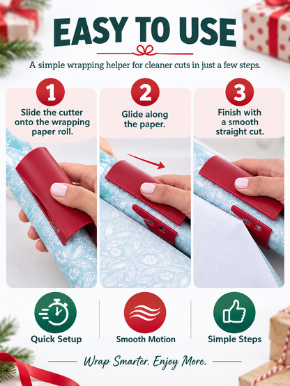 🎁 Gift Wrap Deal – Easy Paper Cutting Tool ✂️ Quick, Clean Slicing for Effortless Holiday Wrapping 🎄