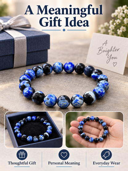 💎 Jewelry Making Deal – Natural Blue Fire Agate Beads 🔵 8mm Round Gemstone Spacers for DIY Bracelets & Necklaces ✨