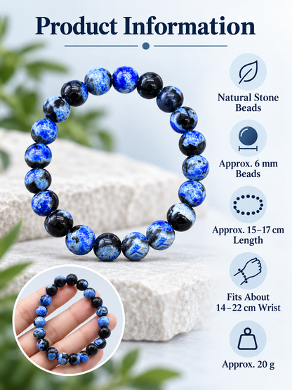 💎 Jewelry Making Deal – Natural Blue Fire Agate Beads 🔵 8mm Round Gemstone Spacers for DIY Bracelets & Necklaces ✨