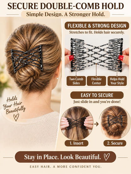 ✨ Hair Accessory Deal – Vintage Pearl Hair Clips 💎 Stretchy Crystal Comb Pins for Elegant Everyday Styling 👱‍♀️