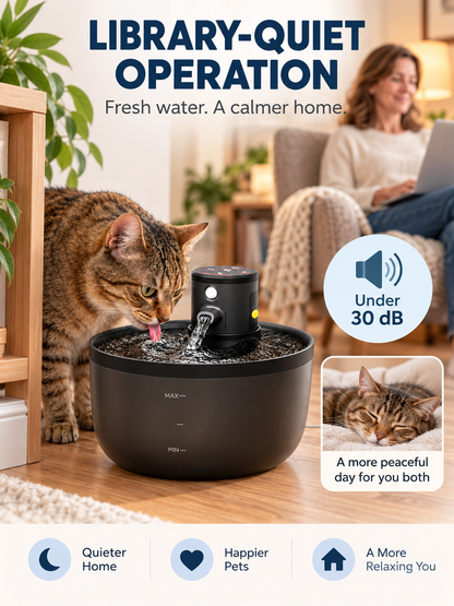 🐱 Pet Care Deal – Wireless Cat Water Fountain 💧 Ultra-Quiet Fresh & Filtered Hydration for Happy Pets ✨