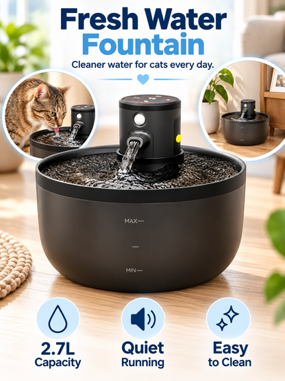 🐱 Pet Care Deal – Wireless Cat Water Fountain 💧 Ultra-Quiet Fresh & Filtered Hydration for Happy Pets ✨