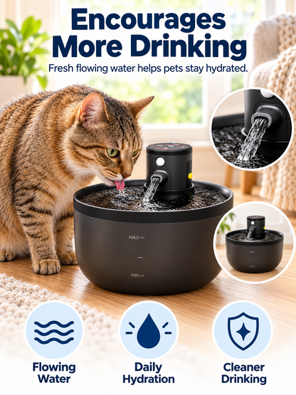 🐱 Pet Care Deal – Wireless Cat Water Fountain 💧 Ultra-Quiet Fresh & Filtered Hydration for Happy Pets ✨