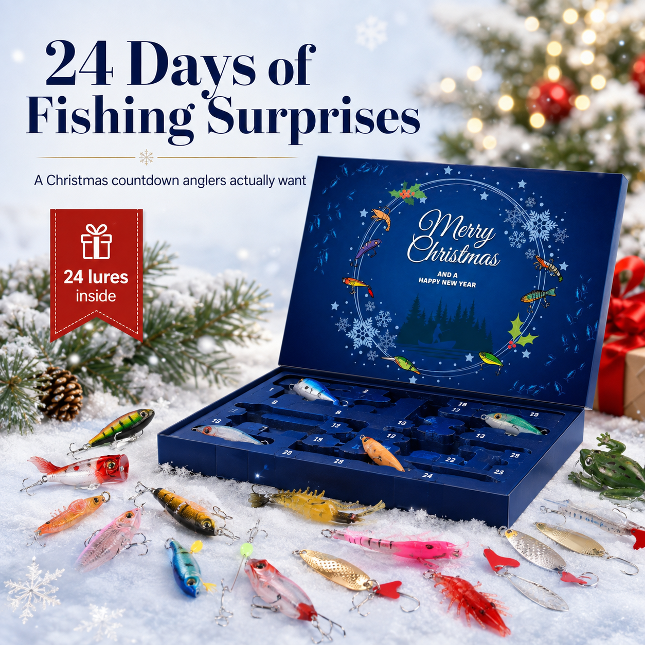🎣 Christmas Countdown | 24-Day Fishing Lures Advent Calendar