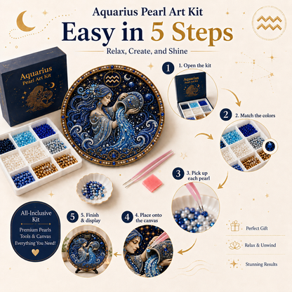 🔥 Only a few sets left!💎 12 Zodiac Signs Pearl Art Kit