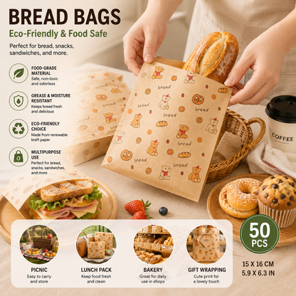 🔥 Lunchbox Favorite | Recyclable Paper Sandwich Bags