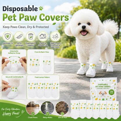🔥Limited Time 50% Off✨20 Pieces Waterproof Non-Reusable Dog Booties