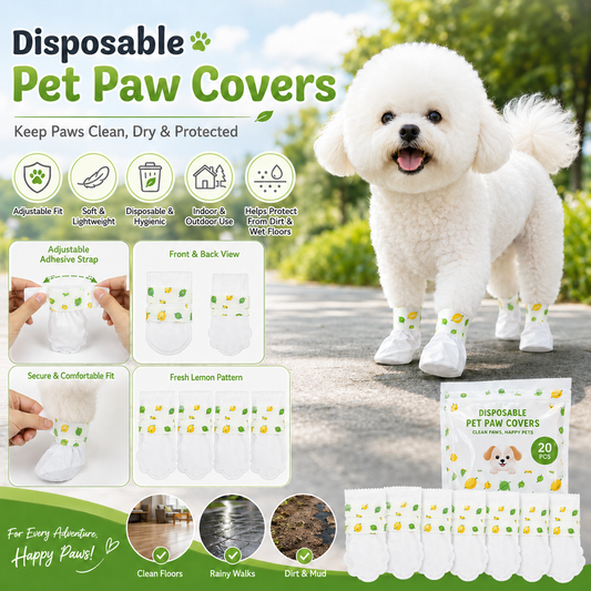 🔥Limited Time 50% Off✨20 Pieces Waterproof Non-Reusable Dog Booties