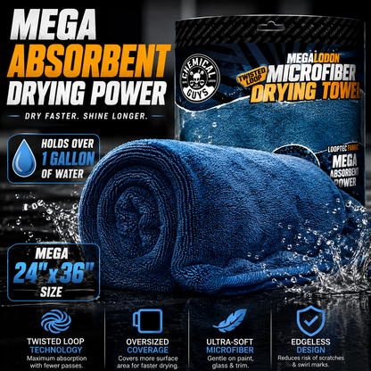 Lint-free, highly absorbent, thickened car wash towel