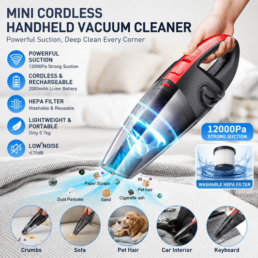 ⚡️Flash Sale｜Mini Cordless Handheld Vacuum Cleaner