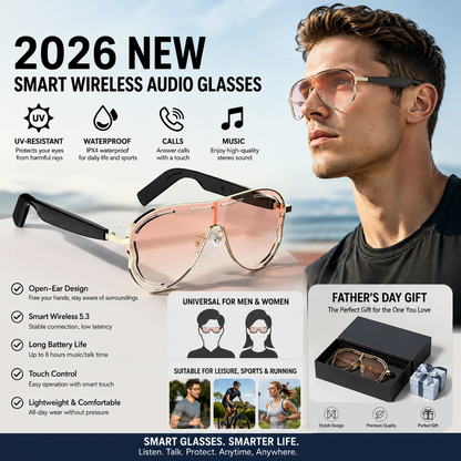 🕶️ Smart Bluetooth Sunglasses – Music & Style 🎵