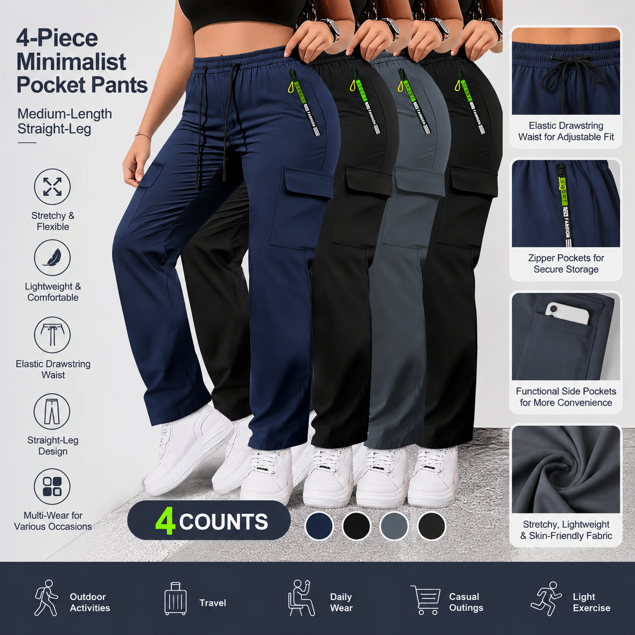 ⚡️Flash Sale｜Women’s cargo pants with multiple pockets