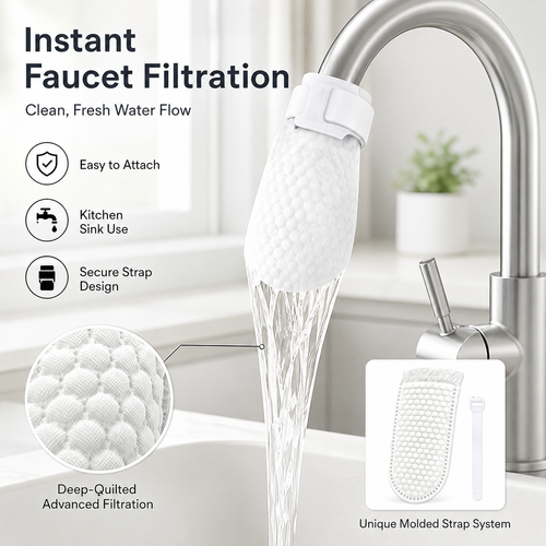 🔥 Hot Selling Faucet Filter Bag, Faucet Water Filter Bag, Faucet Filter Cotton Bag for Kitchen Sink