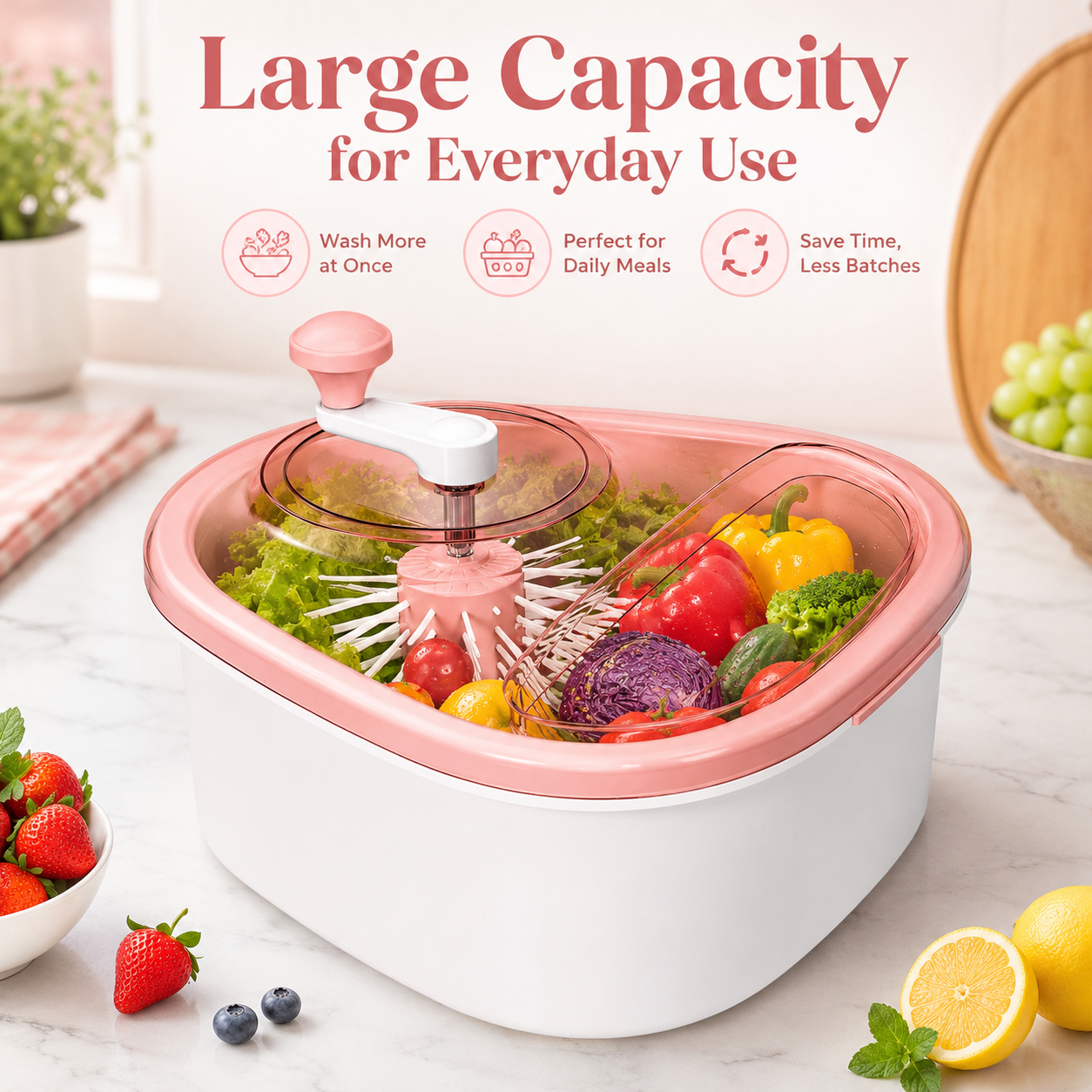✨ Best Seller | 720° Fruit & Vegetable Cleaning Spinner