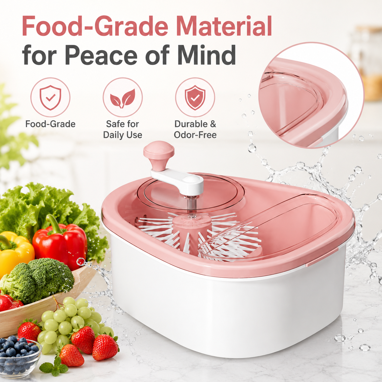 ✨ Best Seller | 720° Fruit & Vegetable Cleaning Spinner