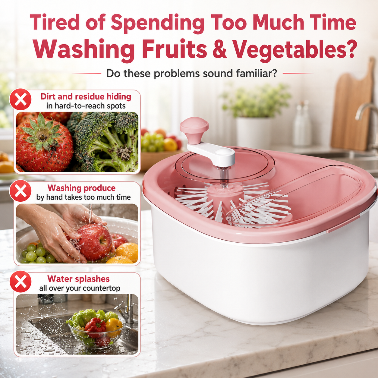 ✨ Best Seller | 720° Fruit & Vegetable Cleaning Spinner