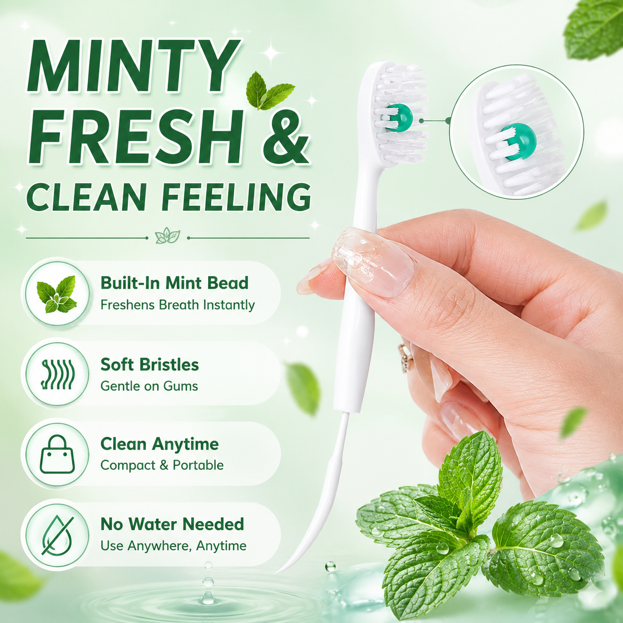 🔥 Fresh Breath Anywhere | 20PCS Disposable Mini Toothbrushes