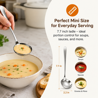 ✨ Scoop with Ease | 2 PCS Stainless Steel Soup Ladles