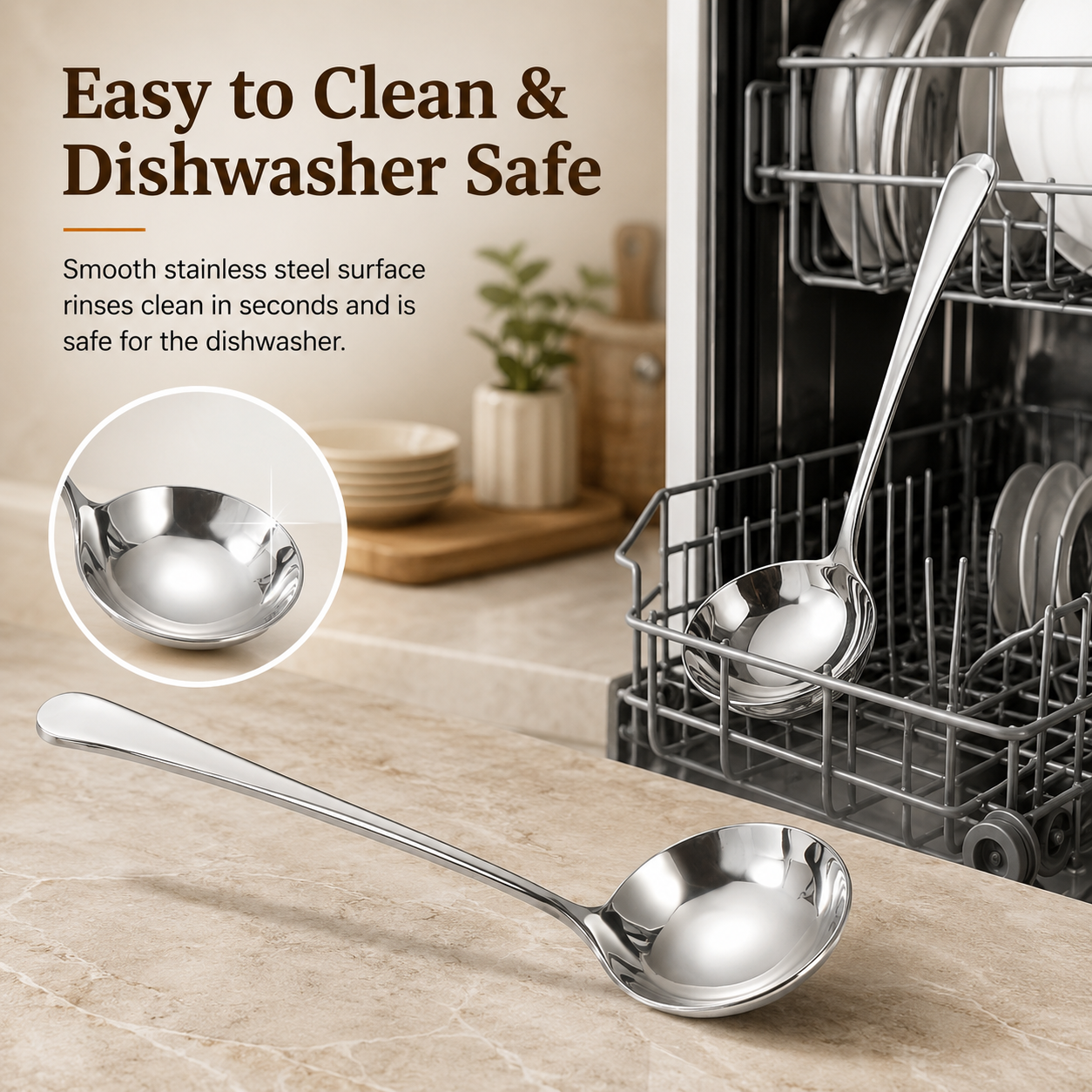 ✨ Scoop with Ease | 2 PCS Stainless Steel Soup Ladles