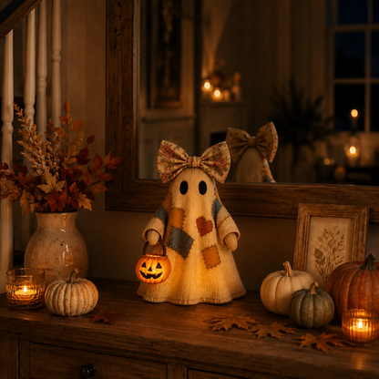 🔥🎁【Halloween Gifts】Lighted Vintage Patchwork Ghost