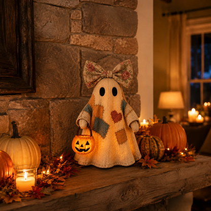 🔥🎁【Halloween Gifts】Lighted Vintage Patchwork Ghost