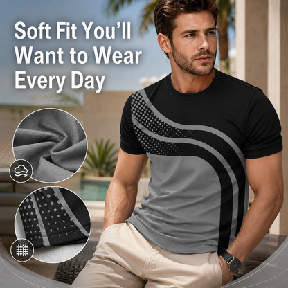 🔥 Summer Sale | 5-Pack Gradient Stripe Men's T-Shirts