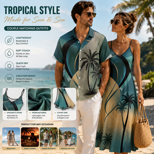 🌞 Match in Paradise |The Perfect Tropical Couple Outfit for Every Summer Adventure