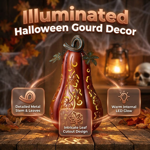 Light-Up Halloween Gourd Decoration