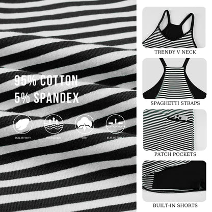 Women's Summer Sleeveless 4th of July Athletic Mini Dress