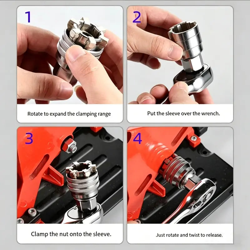 👨‍🔧【Father's Day Gift】🔧 Multi-Use Socket Wrench, Durable Repair Tool for Home & Auto Maintenancedeal Father's Day Gift