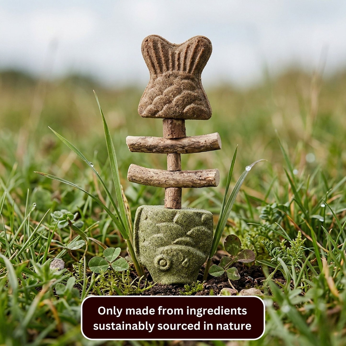 Catnip and Silvervine Chew, Natural Fishbone Chew Toy for Cats
