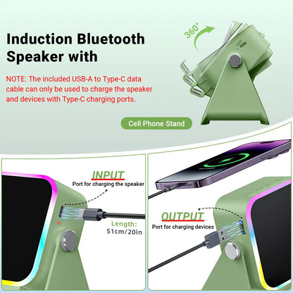 [DealsForYouDays]🎵5-in-1 Induction Bluetooth Speaker Phone Stand