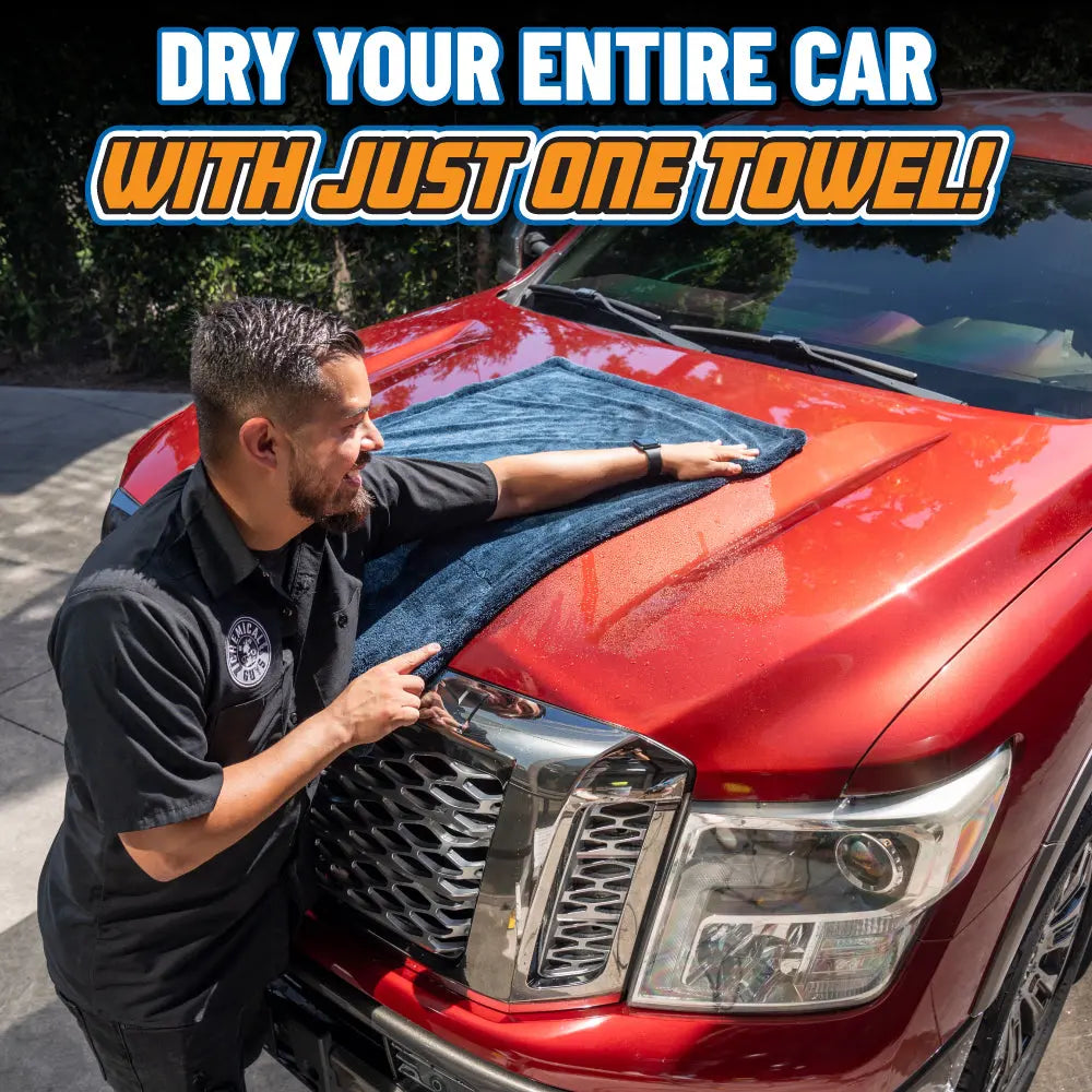 Lint-free, highly absorbent, thickened car wash towel