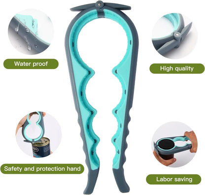 5-in-1 Easy-Grip Jar Opener Set for Weak Hands