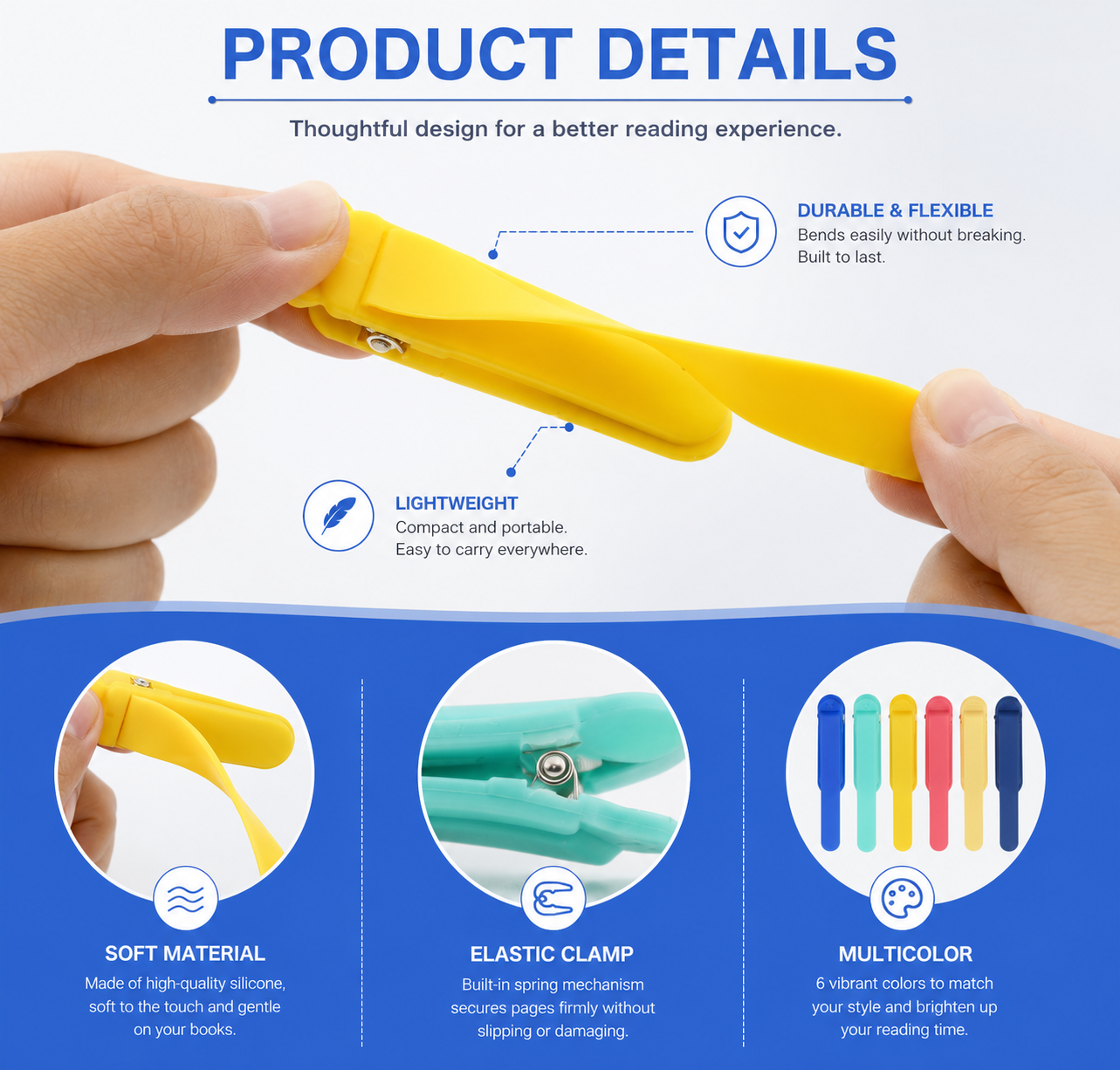 📚  Automatic Silicone Bookmarks