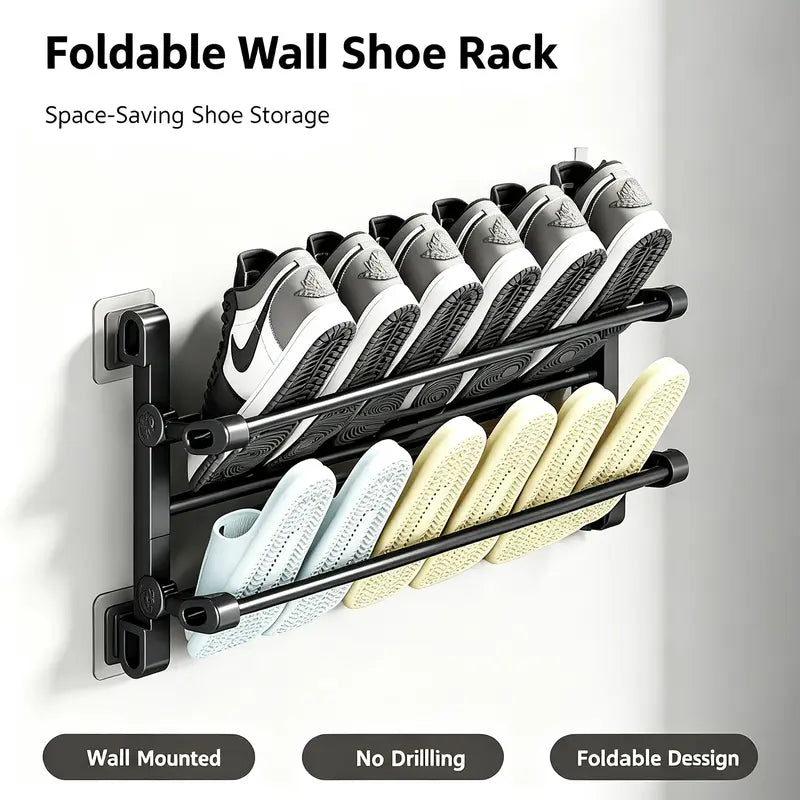 ⚡️Hot Sale｜1K+ Sold Today｜Foldable Drill-Free Shoe Rack