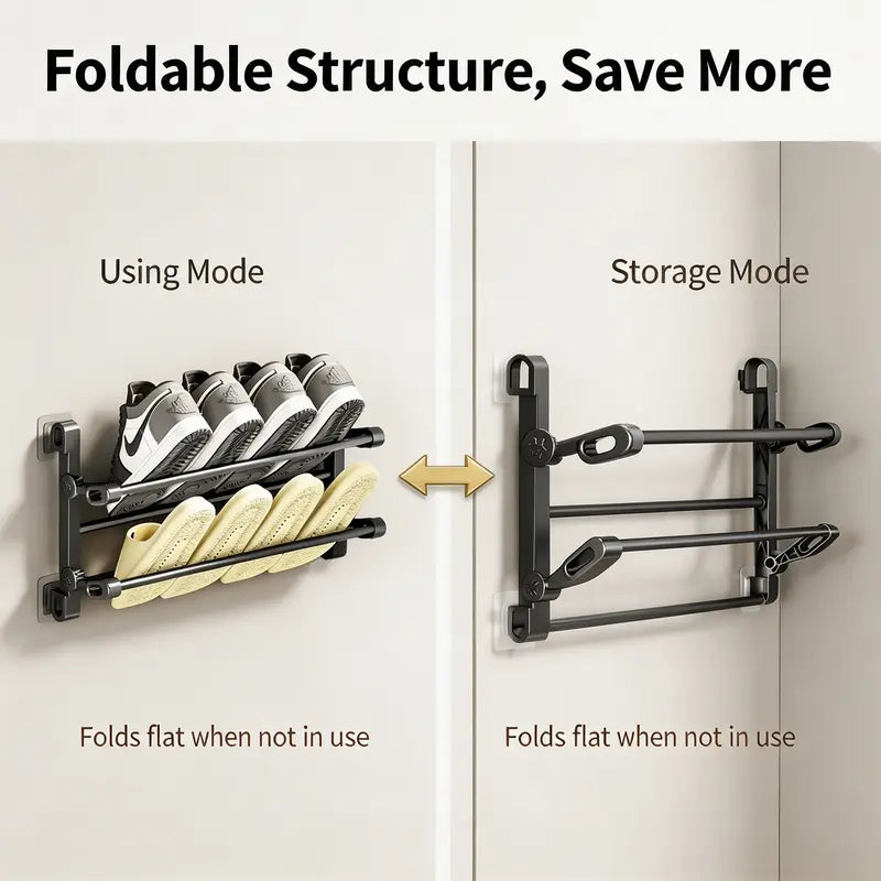 ⚡️Hot Sale｜1K+ Sold Today｜Foldable Drill-Free Shoe Rack