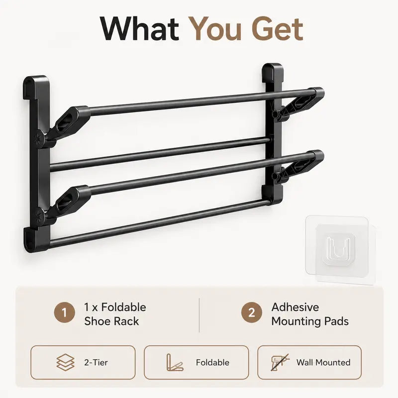 ⚡️Hot Sale｜1K+ Sold Today｜Foldable Drill-Free Shoe Rack