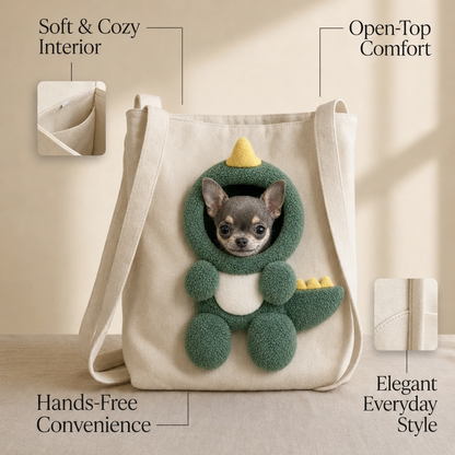 🐾 Cozy Carry Pet Tote with Peek-Out Head Opening