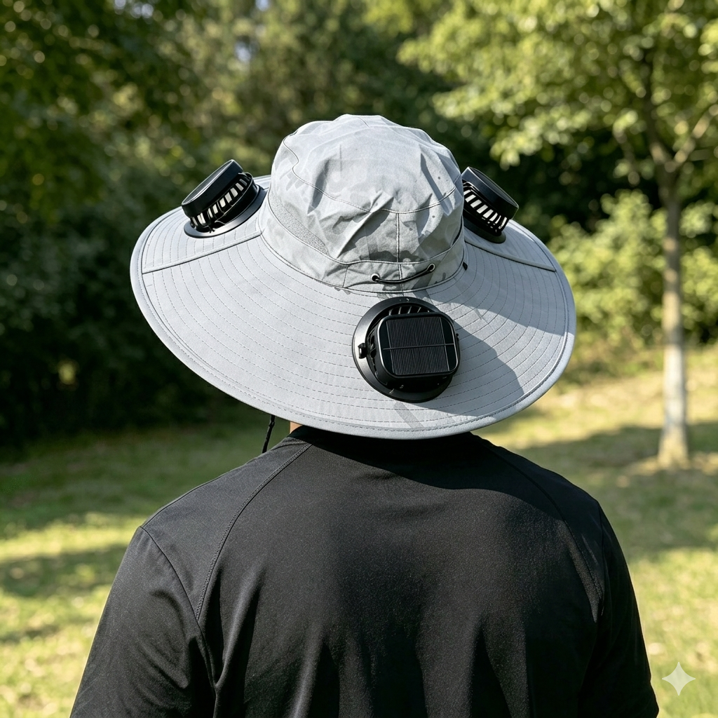 Solar/USB Powered Fan Safari Hat
