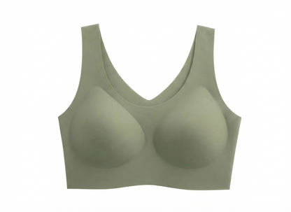 Seamless Wireless Bralette – Wide Comfort Straps, Breathable Lightweight Nude Bra, Smart Size Stretchy Fit