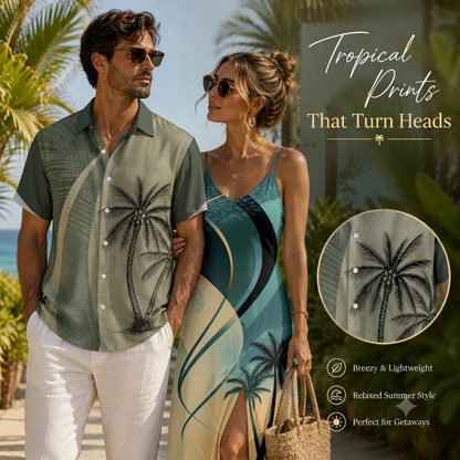 🌞 Match in Paradise |The Perfect Tropical Couple Outfit for Every Summer Adventure