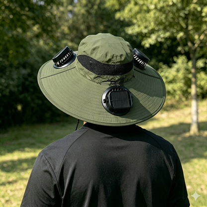 Solar/USB Powered Fan Safari Hat